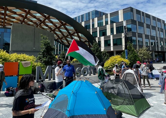 マイクロソフト社員、イスラエルとの関係に抗議－本社前で集会