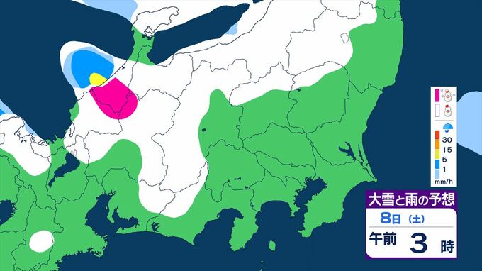 【大雪情報】長野県や関東地方北部　９日頃にかけ大雪となる所が　６日18時までの24時間に40㎝予想　その後も降雪予想　【大雪と雨のシミュレーション】　|　山梨のニュース | ＵＴＹテレビ山梨