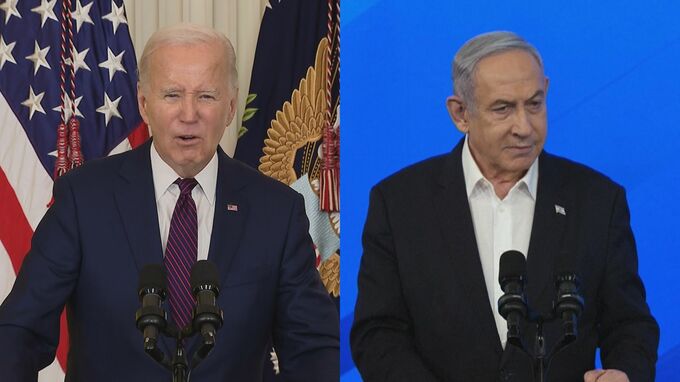 バイデン大統領「2国家共存」めぐりネタニヤフ首相と電話会談