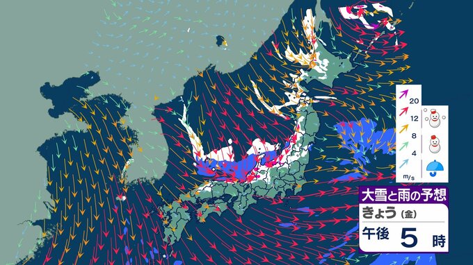 【積雪情報22日15時更新】平年比1000％超多数・北陸で記録的大雪　「最強寒波」で急激に積雪増加　日本海側各県（東北・北陸・近畿・中国・九州）の積雪状況|TBS NEWS DIG