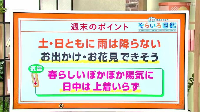 高知の天気　土日は雨降らず　花見を楽しめる最後の週末に　東杜和気象予報士が解説|TBS NEWS DIG