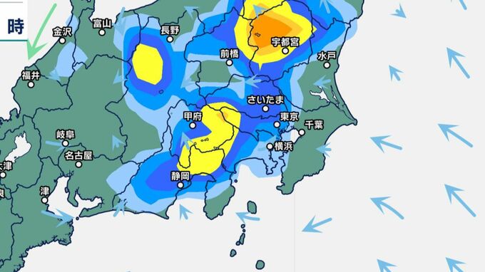 関東甲信で今夜～あす大雨おそれ「1時間50ミリ、バケツをひっくり返したような雨」週後半も発達した雨雲予想　雨シミュレーション6日夜～11日（日）　|　鹿児島のニュース｜MBC NEWS｜南日本放送