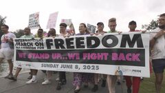 米ワシントンでプライドマーチ　多様性廃止掲げるトランプ政権への抗議も| TBS CROSS DIG with Bloomberg