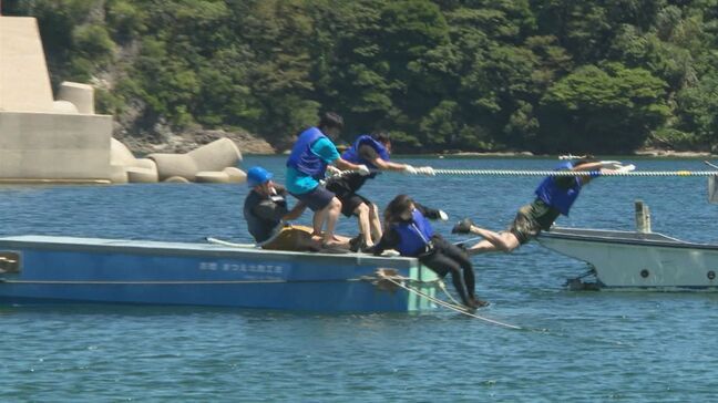 負けたらドボン!海の日恒例…海上綱引き大会 |TBS NEWS DIG