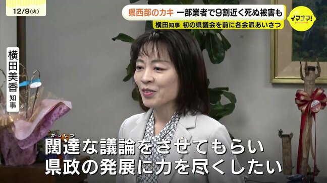 広島県西部の一部でも9割近くのカキ死ぬ 横田美香知事就任後初の県議会本会議 養殖業者支援策など審議へ|TBS NEWS DIG