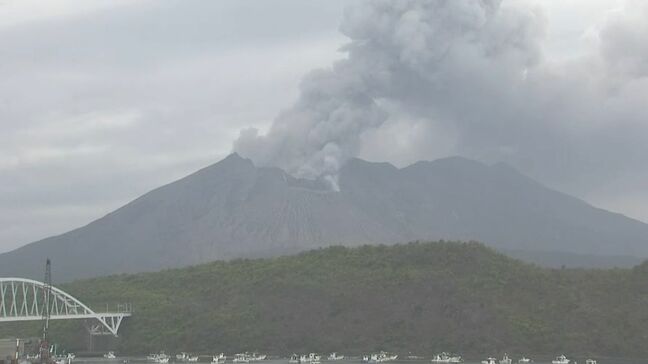 桜島で山体膨張続く　灰は北方向へ【きょう・あすの降灰予報】鹿児島|TBS NEWS DIG