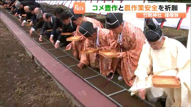 田植えの前に神様へ届ける願い　竹駒神社で「播種祭」種もみを祓い五穀豊穣を祈る　宮城・岩沼市|TBS NEWS DIG