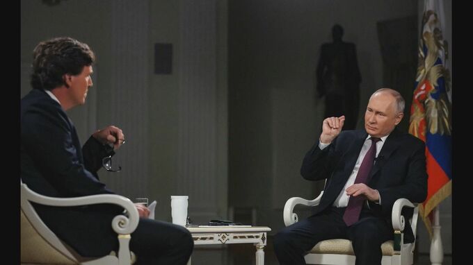 プーチン大統領「アメリカが武器供与やめれば戦闘は終わる」米有名キャスターの単独取材に