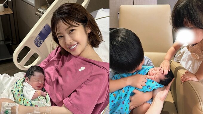 【 舟山久美子 】　第3子 男の子出産を報告　初の海外・シンガポールで「2962gの元気な男の子を無事に出産しました」|TBS NEWS DIG