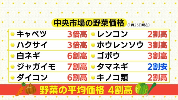 野菜平均価格は４割高 いまだキャベツは３倍！野菜は高いけど、コロッケ60円の行列店|TBS NEWS DIG