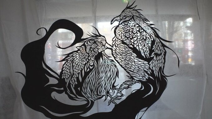 「浮遊感のある作品を作った」テーマは“ゆらぎ”　海の生き物などを表現した切り絵の作品展　山梨|TBS NEWS DIG