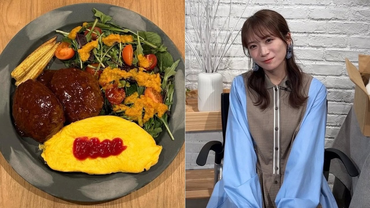 秋元真夏 】久々の「#割烹まなつ」 ハンバーグとオムレツ フォロワー