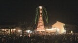 高さ16メートル5トンの「たてもん」が港町練りまわる 公開の安全祈るたてもん祭りで熱気に包まれる 富山・魚津市 | 富山のニュース|天気・防災|チューリップテレビ