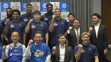 B3リーグ・トライフープ岡山の選手らが香川ファイブアローズとのホーム2連戦前に市長に意気込み語る|TBS NEWS DIG