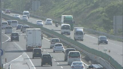 北陸道小矢部・金沢森本インター間上り線通行止め 高窪トンネル内で追突