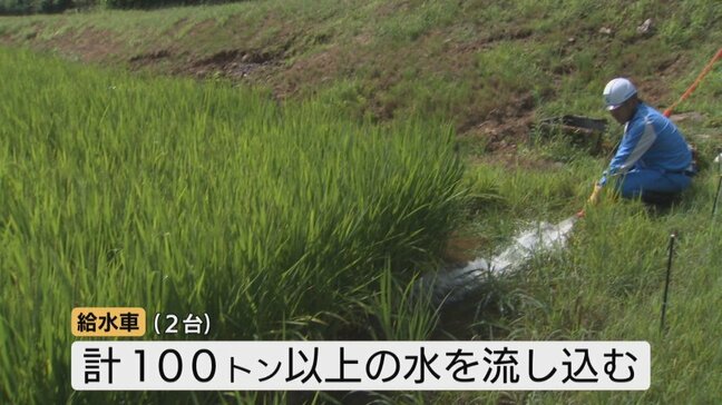 「これだけ天候が続くとピンチに」田んぼで水が枯渇し緊急の給水　コメ不足の中で影響が心配　ダムやため池でも例をみない渇水　富山・魚津市|TBS NEWS DIG