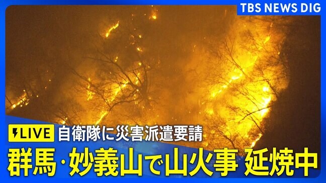 【ライブ】山火事・延焼中 8万平方メートルが燃える 群馬・妙義山(2025年12月8日LIVE配信)|TBS NEWS DIG