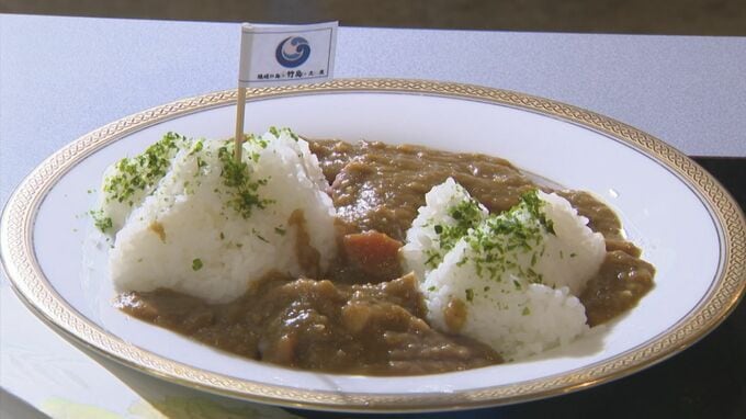 「竹島」を3Dプリンターで忠実に再現「竹島海鮮カレー」県庁食堂に登場…「竹島の日」前に機運醸成　|　BSSニュース | BSS山陰放送