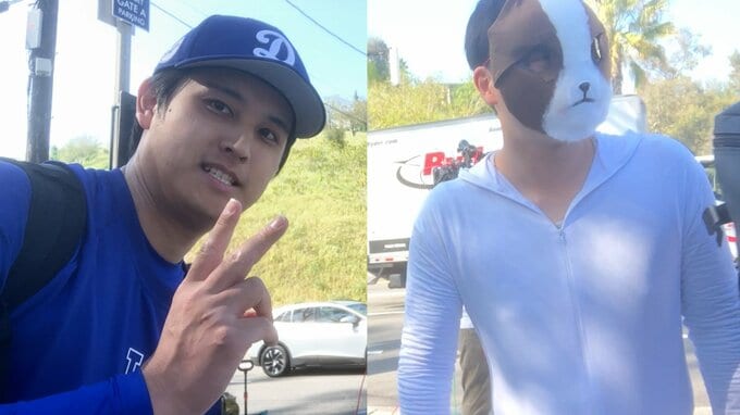 大谷翔平選手の激似モデル・井手口佳暉さん　米LA中継クルーの「インタビューに答えました笑」　"デコピンさん"も登場|TBS NEWS DIG