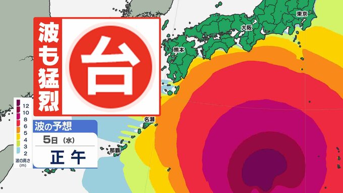 【台風情報】台風13号　早くも「高波」海のレジャーはやめておこう【雨風と波のシミュレーション8日（土）まで】お盆休み8月13日（木）までの天気予報「気象庁進路予想」　|　鹿児島のニュース｜MBC NEWS｜南日本放送