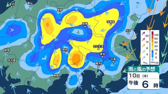 【大雨情報】『危険な暑さ』と『大雨』のダブルパンチか…　10日に関東甲信や東海に発達した“雨雲の影”　雷伴った非常に激しい雨で「大雨」の所がある見込み【雨と風のシミュレーション・気象庁の最新情報】|TBS NEWS DIG
