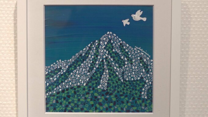 甲斐駒ヶ岳や地蔵岳　山梨の名山や花をテーマに50点　甲府出身のイラストレーター作品展|TBS NEWS DIG