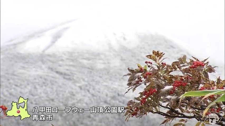 雪化粧に「最高です」八甲田・岩木山で初冠雪 | ATV NEWS│青森の 