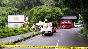 【速報】大分・由布市の川で流された男性作業員2人のうち1人を発見|TBS NEWS DIG