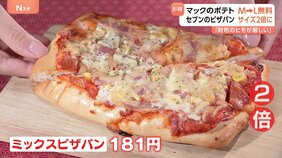 マクドナルド：M→Lの増量無料　セブン-イレブン：ピザパン サイズ2倍に　背景に物価高による節約志向の高まり　1月から3月GDP 1年ぶりにマイナス成長|TBS NEWS DIG