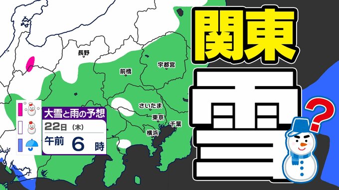 【東京首都圏 雪？】「大寒寒波」が来る 関東地方北部で大雪のおそれ【雪シミュレーション／ 関東各都市の週間予報】東京・神奈川・埼玉・千葉・群馬・茨城・栃木・山梨・長野|TBS NEWS DIG