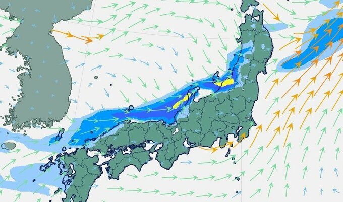 【大雨情報】新潟・石川で「線状降水帯」発生の恐れ — 東北・北陸で150ミリの豪雨予測　7日夜から8日明け方にかけて大雨災害リスクが急上昇【雨風シミュレーション】　|　富山のニュース｜天気・防災｜チューリップテレビ
