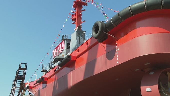 国の無償資金協力で完成　トンガ王国向け「タグボート」進水式　|　山口のニュース・天気・防災｜tys NEWS｜ｔｙｓテレビ山口