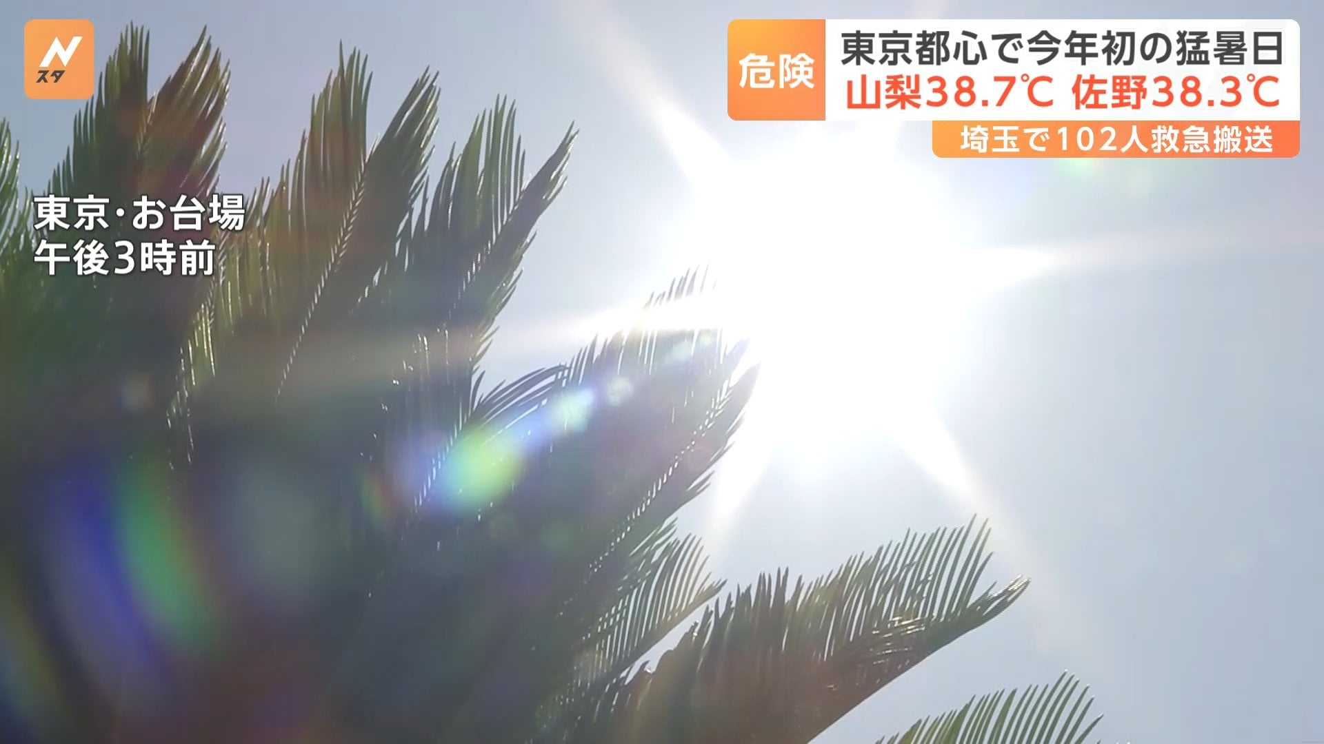 「裸足でいたらやけどだよね」東京都心で今年初の猛暑日を観測 山梨・大月市では38.7度を観測 | TBS NEWS DIG