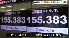 円相場 一時1ドル＝155円50銭台まで値下がり　高市総理の「円安で外為特会ホクホク」発言などで円売りに| TBS CROSS DIG with Bloomberg