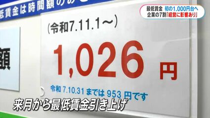 賃金引上げで企業経営に「影響あり」7割以上 県内景況は2年1か月ぶり