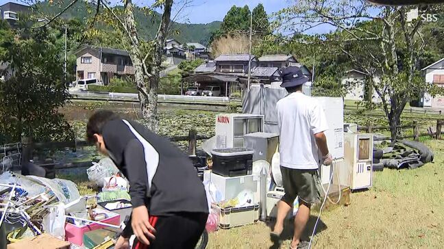 「1時間半ぐらいですごい水かさ増しちゃって」大雨被害の復旧作業、猛暑の中続く=浜松市天竜区|TBS NEWS DIG