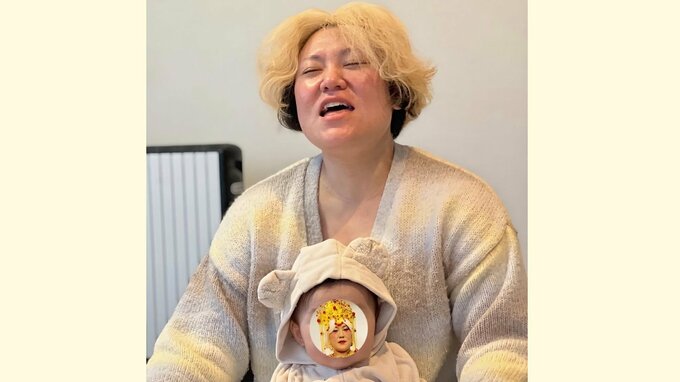 【バービー】赤ちゃんと一緒に ”子守歌は何？” 歌う写真を投稿しフォロワー大喜利状態 ”正解は「粉雪」”|TBS NEWS DIG