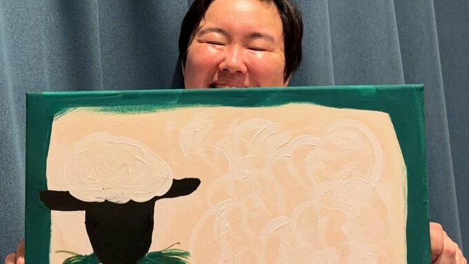 【 やす子 】羊の絵を投稿　ユーモラスでのどかな姿にフォロワー賛辞「絵も可愛いがやす子がカワイイ」|TBS NEWS DIG