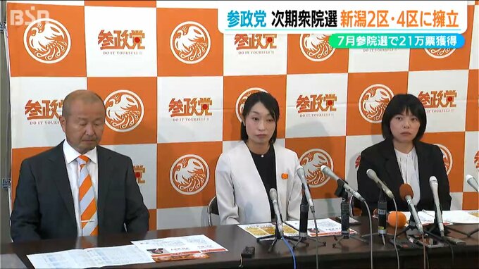 サムネイル_参政党　次期衆院選 新潟2、4区に公認候補を擁立へ　1区への擁立も検討