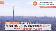 全国倒産件数リーマンショック以来の増加傾向　「賃上げ」関連倒産も増加| TBS CROSS DIG with Bloomberg