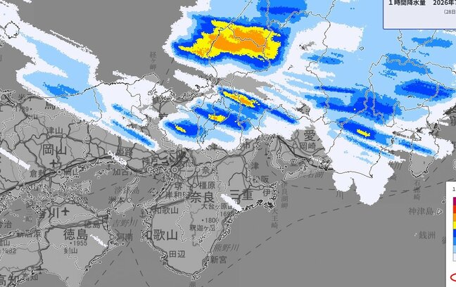 近畿中部で24時間120ミリの大雨予想 きょう28日夜遅く〜あす29日明け方は土砂災害に十分注意 警報級大雨の恐れも【雨と風のシミュレーション】|TBS NEWS DIG