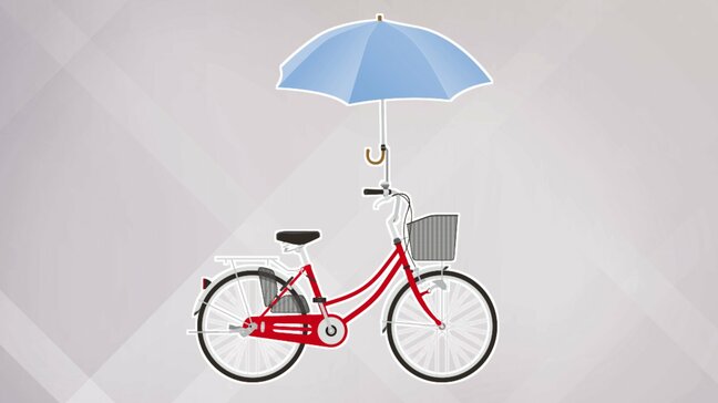 梅雨の時期の自転車運転 自転車に傘を固定 違反になる?ならない?|TBS NEWS DIG