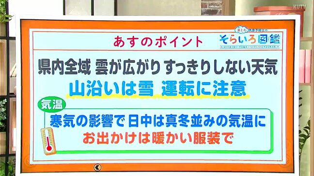高知の天気　２０日は真冬並みの寒さに　山沿いでは雪が降る見込み　東杜和気象予報士が解説|TBS NEWS DIG