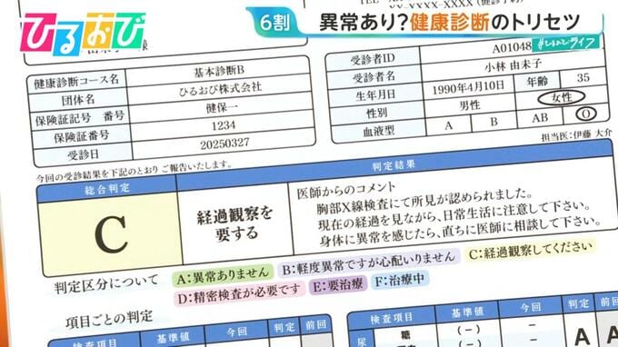 C判定は放置しない！受けるべきオプション検査TOP3は？医師に聞く『健康診断のトリセツ』【ひるおび】|TBS NEWS DIG