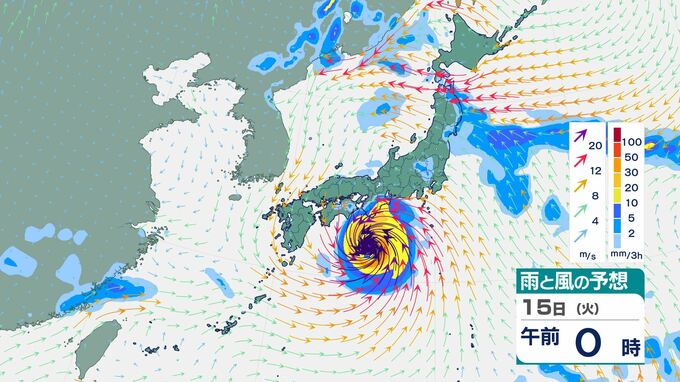 「台風７号」非常に強い勢力で北上…お盆休みに日本直撃、本州・四国に上陸か　新幹線・飛行機への影響は避けられないレベルに　海水温が高く、あまり衰えず【8月17日にかけての雨風シミュレーション】|TBS NEWS DIG