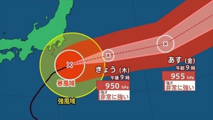 【台風情報】非常に強い台風22号　伊豆諸島に大雨、暴風、波浪特別警報を発表中　台風23号は13日に東海道沖に接近　【進路予想・雨と風のシミュレーション・きょう あす 週間天気】　|　山梨のニュース | ＵＴＹテレビ山梨