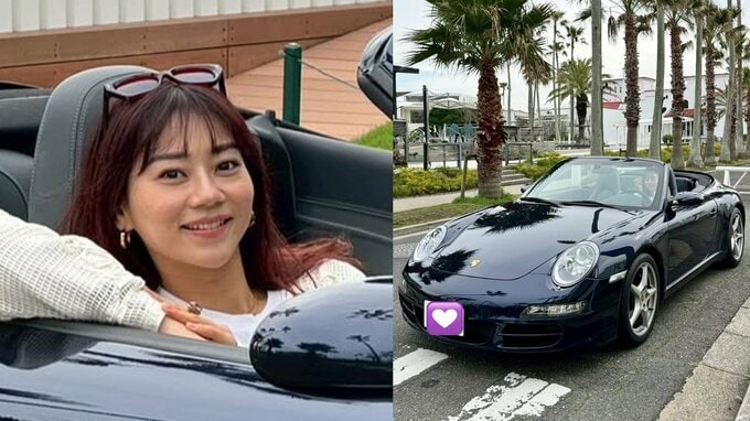 【 指出瑞貴 】 「ポルシェ 911」オープンカーで　笑顔ショット　「一丁前に自分の車かのようですが…」　茶目っ気たっぷりに報告|TBS NEWS DIG