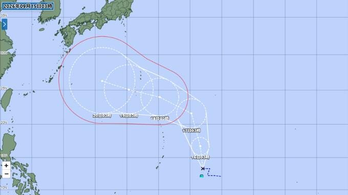 【台風情報】新たな台風がシルバーウィーク直撃か…18日には「強い」勢力に急発達し日本の南へ・最大瞬間風速55 m/s予想（15日朝・気象庁発表）|TBS NEWS DIG