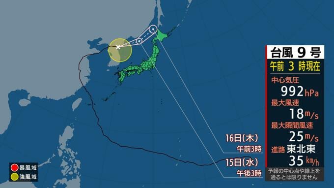 【台風今どこ？】台風9号はまもなく温帯低気圧へ　北日本は大雨・土砂災害に厳重警戒　全国で猛暑と激しい雷雨も【進路予想】|TBS NEWS DIG