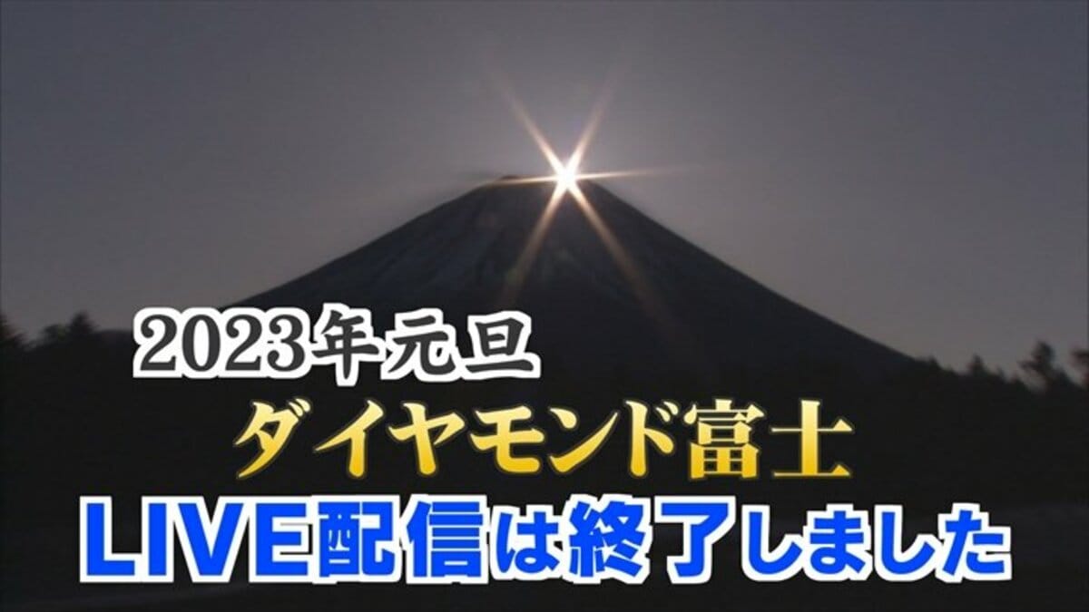Live ダイヤモンド富士 富士山頂からの初日の出 いつごろ どこで見える 山梨 富士河口湖町からライブ配信 23年元旦7時45分 山梨のニュース ｕｔｙテレビ山梨
